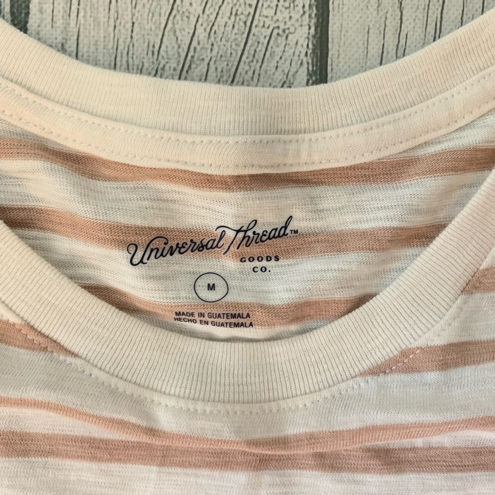 Universal Thread white and tan t-shirt dress-medium - Picture 6 of 6